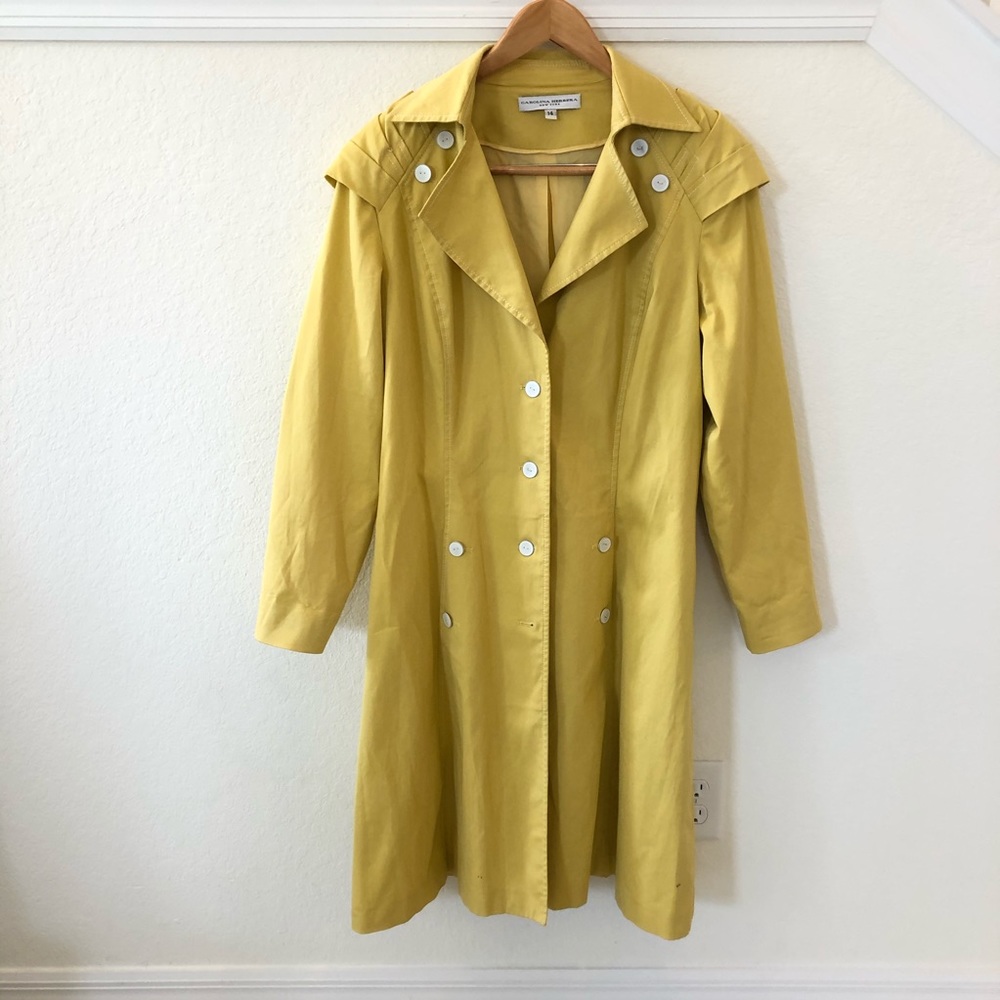 Carolina Herrera Vintage 80s Trench Coat Size 14